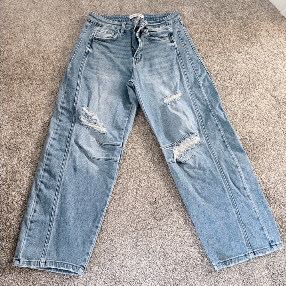 Flying Monkey Light Blue Distressed Boyfriend Jeans